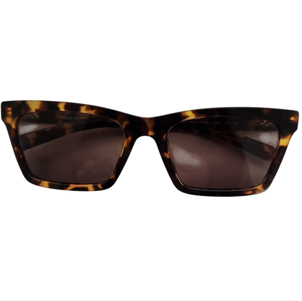 Miu Miu Tortoise Shell Rectangular Sunglasses NWT - image 2